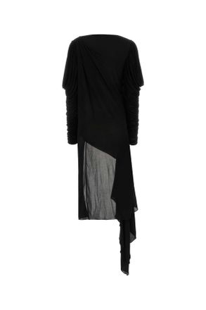 Gucci Womens Black Crepe Dress Exterior: Viscose Abiti