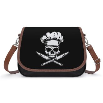 Generic Skull Hat Crossbody Bags for Women Fashion Leather Shoulder Handbags With Adjustable Strap