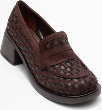 Prologue Marlon Geweven Blok Hak Loafer Dames
