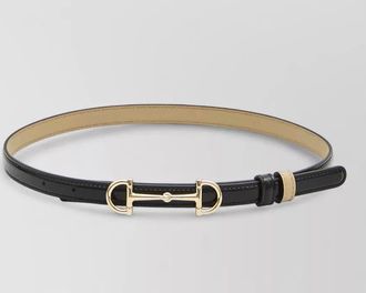 Gucci reversible skinny belt featuring horsebit detail