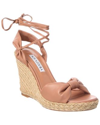 Aquazzura Logo Leather Sandal