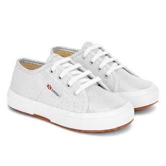 Superga Childrens Unisex Childrens/Kids 2750 Lamew Lace Up Trainers (Grey Silver) - Size UK 7.5 Infant