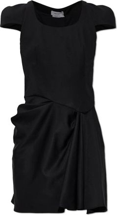 Alexander McQueen Kleedjes, Dames, Zwart, XS, Wol, Geklede Jurk