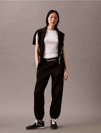 Calvin Klein Jeans Calvin Klein Womens Logo Tape Fleece Joggers - Black - XS