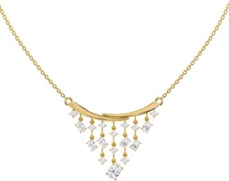 Diamond2Deal 14k Yellow Gold 2.6 Ct Oval Cut Lab Grown Diamond Pendant Necklace 18 Chain VVS-VS, E-F