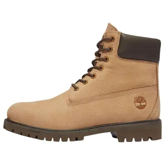Timberland Premium 6 Inch Waterproof Beige Nubuck Dark Brown TB0A6G1RAFH1
