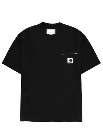 sacai Black Logo Crew Neck T-Shirt