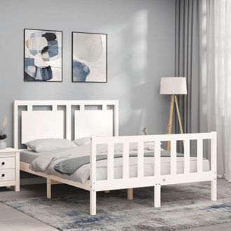 vidaXL Vidaxl - Estructura De Cama Sin Colch&oacute;n Madera De Pino Blanca 140x200 Cm
