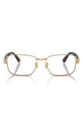 Ray-Ban 56mm Pillow Optical Glasses in Gold Flash at Nordstrom