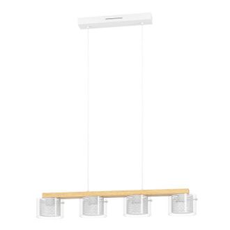 Eglo Eglo - Portico-z Long Table Pendant Natural And Clear L88 - Rgb + Tw - Zigbee, Bluetooth
