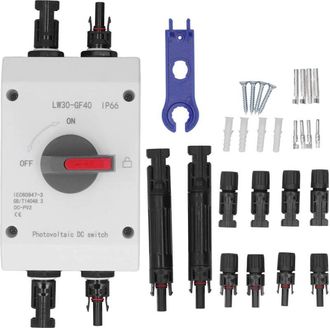 OEM Interruptor Aislador De Cc Fotovoltaico De 32 A, Caja Combinadora De Sistema Solar Ip66, Interruptor Aislado Para Sistema De Energ&iacute;a Solar, Veh&iacute;culos 