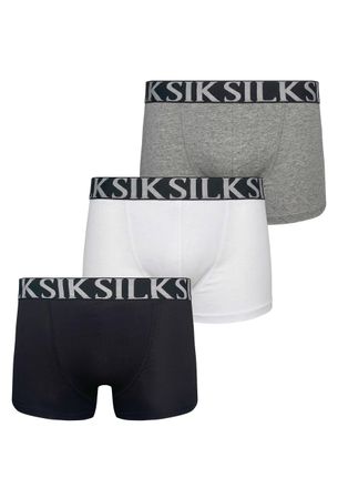 Siksilk Pack de 3 Calzoncillos Boxer para Hombre Negro XXL