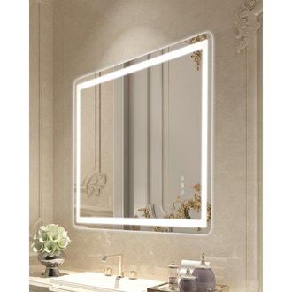 OEM Espejo De Tocador De Ba&ntilde;o Led Con Iluminaci&oacute;n Frontal Y Retroiluminada, Con Memoria Y Luces, Con Temperatura Regulable De 3 Colores Sin Niveles, 10-10