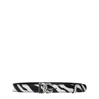 Dolce & Gabbana Zebra Print Lederen Riem