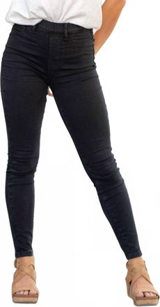 Judy Blue Eva High Waist Pull-On Skinny Jeans In Black