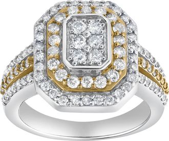 LuvMyJewelry Aurelia Crest 1.20 Ct 10K Gold Diamond Ring
