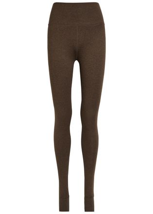 Varley Always Warm Stretch-jersey Leggings - Dark Brown - XS (UK6 / XS)