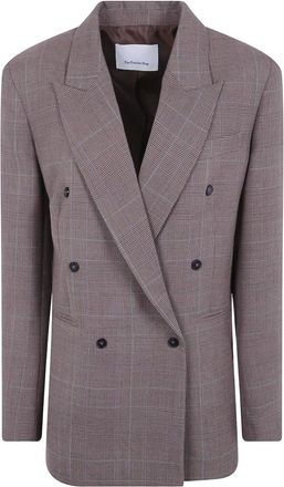 Frankie Shop Monterey Gestructureerde Wol Blazer - Dames - Jassen - Bruin - Maat: XS Wol