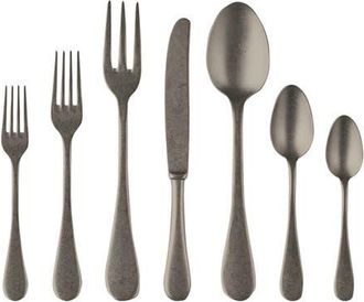 Mepra Vintage Pewter Flatware Set - 32 Pieces in Black Gold at Nordstrom
