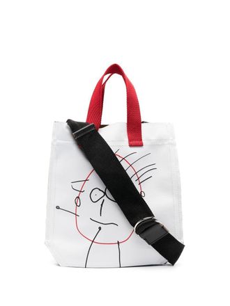 Plan C Shopper met print - Wit