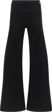 Balenciaga Womens Black Cotton Flared Jeans Clothing