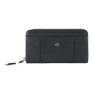 Piquadro Wallets & Cardholders, female, Black, Size: ONE SIZE Black leather wallet and cardholder