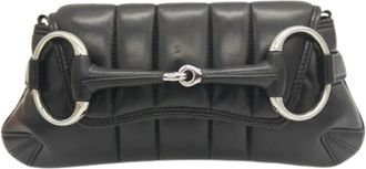 Gucci Pre-owned Clutches, female, Black, Size: ONE SIZE Pre-owned Vintage Leather Clutch