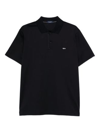 Paul & Shark logo-embroidery polo shirt - men - Cotton - XXXXL - Black