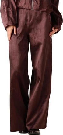 Y.A.S Yastira HMW Pant - Dames - Wijde Broeken - Bruin - S - Leer - Broeken
