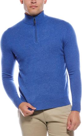 Quinn Cashmere 1/4-Zip Mock Neck Sweater