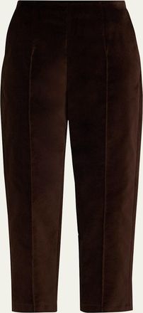 Marni Velvet Straight-Leg Ankle Pants