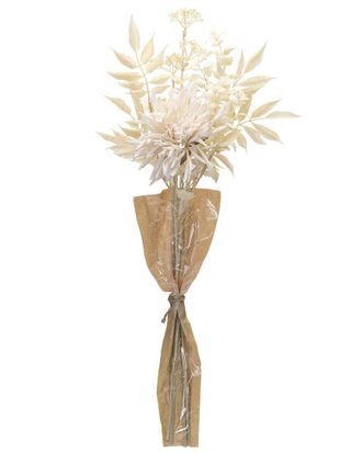 Melrose International Set Of 2 Bleached Chrysanthemum Bouquet