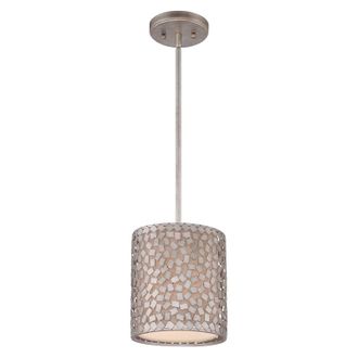 Loops 1 Bulb Ceiling Pendant Light Fitting Old Silver LED E27 100W Bulb in Metallics