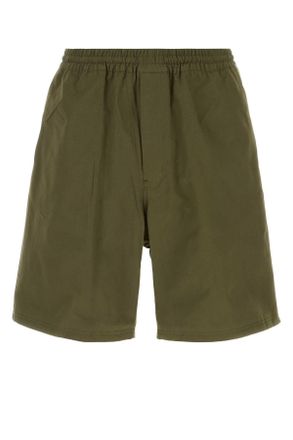 Prada Army Green Poplin Bermuda Shorts