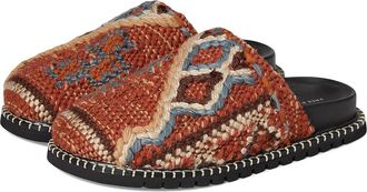 Free People Magic Carpet Mules Womens Shoes Terracotta Combo : EU 41 (US Womens 11) M, Leather