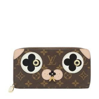 Louis Vuitton Pre-owned Wallets, female, Brown, Size: ONE SIZE Pre-owned Monogram Dog Zippy Long Wallet Rose Ballerine Valentine Limited Edition