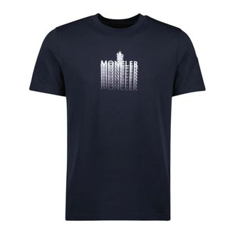 Moncler T-Shirts, male, Blue, Size: M T-Shirts