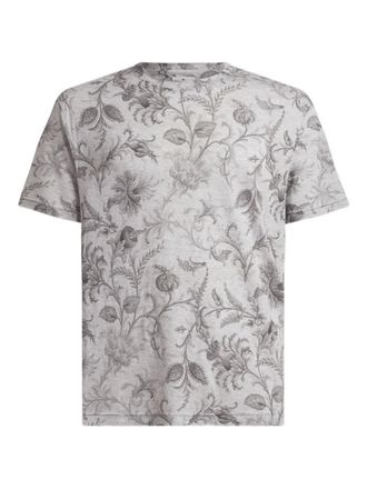 Etro floral-motif T-shirt - Grey