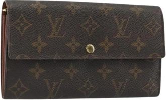Louis Vuitton Pre-owned Long Wallet - Dames - Vintage Accessoires - Bruin - ONE Size - Leer - Vintage