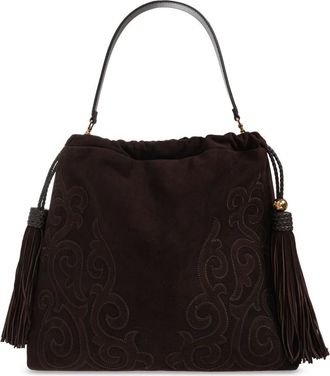 Etro Tassen, Dames, Bruin, ONE Size, Leer, Kalispera Grote Tas