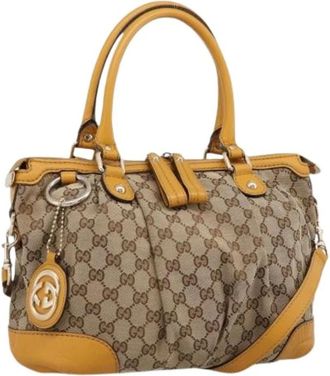 Gucci Borsa a mano vintage GG Canvas Pre-owned - - Pre-owned - Donna - Giallo - ONE SIZE