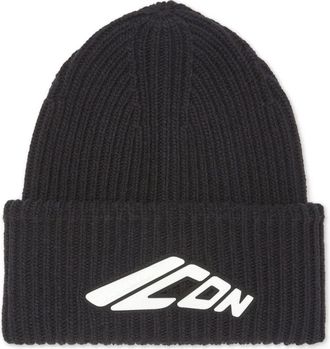 Dsquared2 Gebreide Beanie Hoeden voor Mannen - Heren - Hoeden - Zwart - ONE Size - Accessoires