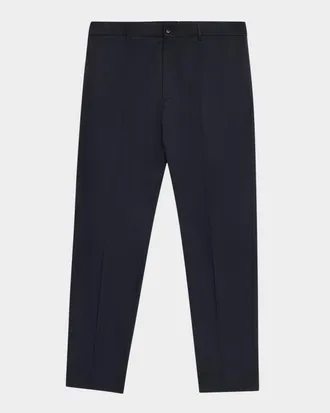 Moncler Men & apos;s Cotton Leather-Trim Straight Leg Trousers