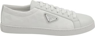 Prada Sneakers, male, White, Size: 10 1/2 US Leather and Re-Nylon Sneakers