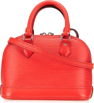 Louis Vuitton Pre-owned Womens Alma Bb Top Handle Handbag - Orange Leather - One Size