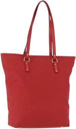 Ferragamo Pre-owned Nylon Tote Bag - Dames - Vintage Shopper - Rood - ONE Size - Nylon - Vintage