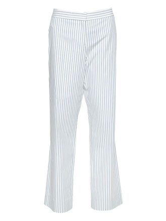 Etro striped trousers - women - Cotton - 48 - White