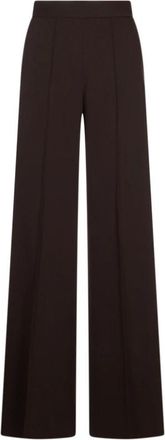 Agnona Wide Broeken - Dames - Wijde Broeken - Bruin - L - Broeken