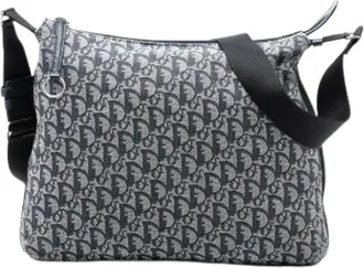 Dior Pre-owned Cross Body Bags, female, Blue, Size: ONE SIZE Pre-owned Canvas Crossbody Bag