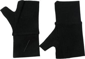 Thom Krom fingerless mittens - men - Elastane/Cotton - One Size - Black